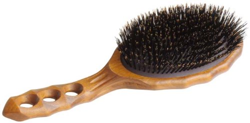 YS Park Hair Brush - Tortoise - Wood Air Vent Cushion Hair Gloss Flat Eco Styler Brush YS-120CS1