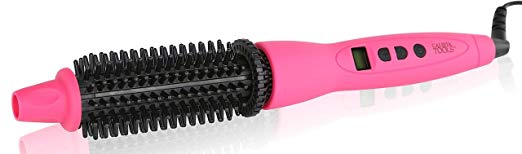Calista Tools Perfecter Pro Grip Digital Temp Control Ionic Round Hot Brush & Bag (1 INCH, Pink)