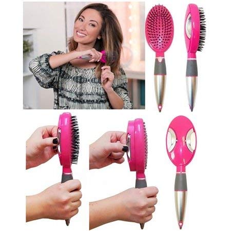 vecceli Italy SCB-100PNK Self Cleaning Hair Brush44; Pink