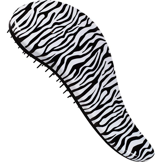 Detangling Brush - Professional Tangle Brush - Zebra Theme - Original & Professional Results – Saloon Elite Quality - Use as Comb For Curly Hair – Detangling All Types Of Hair – Reviewed