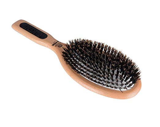 Kent NS07 Natural Shine Large Rubber Cushion Hair Brush-Cleans & Stimulates Hair