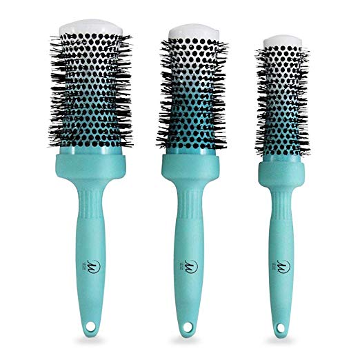 Leyla Milani Hair - Hair Perfector - Round Brush Set, Wet Hair Brush, Boar Bristles, Nylon Bristles, Sensitive Scalp Brush - msrp $49