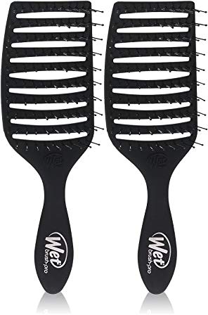 2 PACK - Women's Wet Brush Pro Epic Professional Quick Dry Hair Brush (Black)