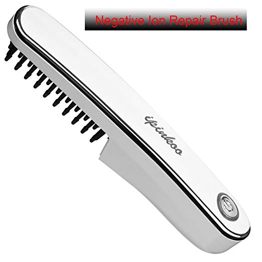 Hair Straightening Brush - Professional Negative Ion Hair Care Brush - Rechargeable, Portable, Cordless, Light Weight For Traveling,Outdoor Camping,Hiking