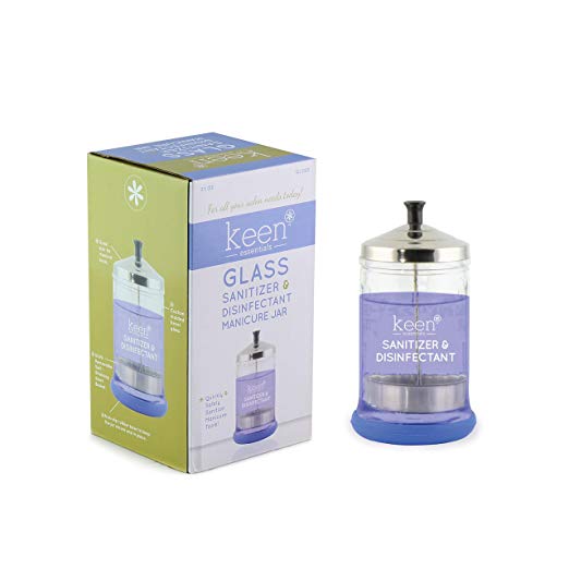 Sanitizer Disinfectant Glass Jar for Styling Salon Barber Shop or Styling Station Germicide Jar