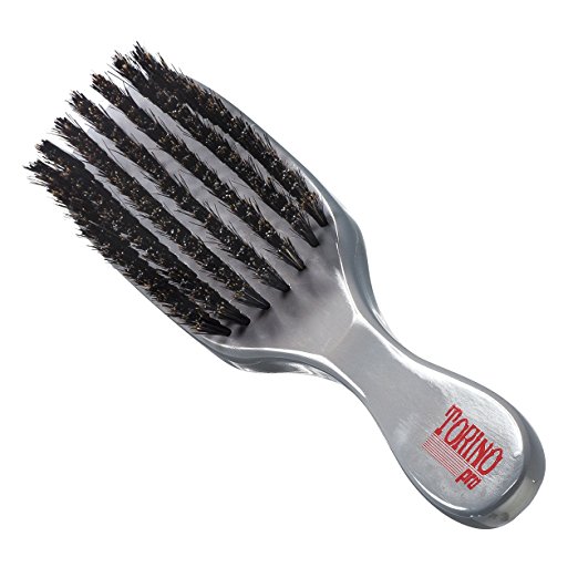 Torino Pro Wave Brush #960 By Brush King - 7 Row Medium Hard Wave Brush - Reinforced Boar & Nylon Bristles - Great for Wolfing - Great 360 Waves Brush with Pull