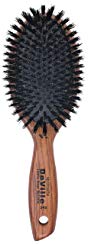 Spornette DeVille Cushion Oval Boar Bristle Hair Brush (#342) with Wooden Handle for Straightening, Smoothing, Detangling, Daily Maintenance, Styling & Brush Outs - All Hair Types for Women, Men, Kids